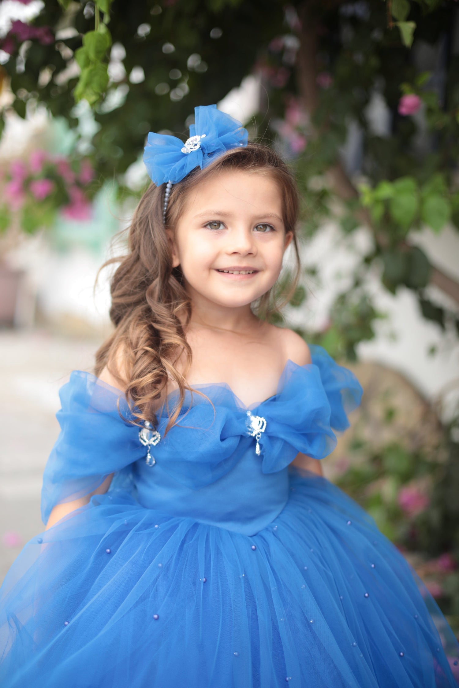 Royal Blue Lace Royal Blue Childrens Dress With 3D Applique And Tulle  Perfect For Weddings, Pageants, And First Communion 2022 Collection From  Sunnybridal01, $111.89 | DHgate.Com